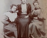 Unusual Cabinet Card Photo Three Women Something Off Ryerson Studio Detr... - $39.55