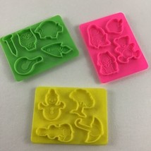 Play Doh Molds Cutters Shapes Colorful Plates Animal Objects Vintage 1990&#39;s Toy - £11.88 GBP