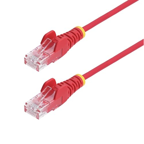 Startech N6PAT3RDS SLIM CAT6 CABLE RED LSZH SLIM SNAGLESS RJ45 UTP PATCH... - $32.39