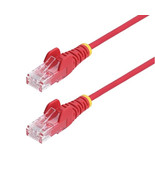 Startech N6PAT3RDS SLIM CAT6 CABLE RED LSZH SLIM SNAGLESS RJ45 UTP PATCH... - $558.83 MXN