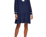 DKNY Women&#39;s Contrast-Trim Trapeze Dress Navy/Ivory Size 10 long Sleeve ... - $37.39