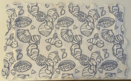 Colchas S Domingos 1 Sham Blue White Seashells Matelasse King 19&quot;x33&quot; Op... - $21.66