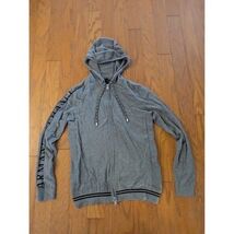 AX Armani Exchange Mens Grey Full Zip Hoodie Logo Sleeve Size S - $1.38 CAD