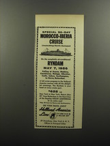 1956 Holland-America Line Cruise Ad - Special 30-day Morocco-Iberia Cruise - £14.54 GBP