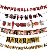 Halloween Paper Banner Skull Bloody Bunting Party Garland Hanging Decora... - £14.88 GBP