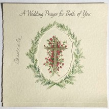 Vintage 1958 Wedding Congratulations Greeting Card Prayer For Both Of You - $9.95