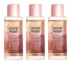 Victoria&#39;s Secret PINK Desert Petals Body Mist 8.4 fl oz x3 - £29.49 GBP