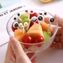 10Pcs/Set Mini Skewers Cute  Eyes Kawaii Lunch Bento Box Food Fruit Pi Fork Sti  - £58.81 GBP