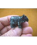 (Y-TIG-8) little black TIGER figurine SOAPSTONE PERU stone carving love ... - £6.63 GBP