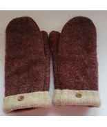NEW Handmade Upcycled Womens M? Wool Mittens Fleece Lined from Old Sweat... - £30.29 GBP
