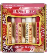  4 Pack - Burt&#39;s Bees Beeswax Bounty Fruit Mix Lip Balm Holiday Gift Set... - £8.30 GBP