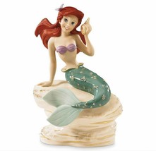 Lenox Disney Princess Ariel Figurine The Little Mermaid On Coral Seashell NEW - £101.75 GBP