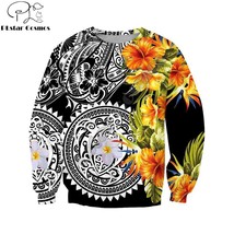 Amazing Polynesian  Tattoo & Hibiscus 3D Printed Unisex Hoodie Men Sweatshirt Zi - $104.17