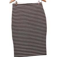 Merona Black &amp; White Striped Straight Skirt Sz 2 - $14.11