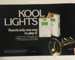 Vintage Kool Lights Cigarette print ad 1982 pa3 - $6.92