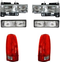 Headlights For Chevy Truck 1994-1998 Tahoe Suburban With Tail Lights Turn Signal - £126.56 GBP