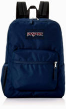 Jan Sport Cross Town Backpack Book Bag Navy Blue Nwt Lifetime Warranty - £30.36 GBP