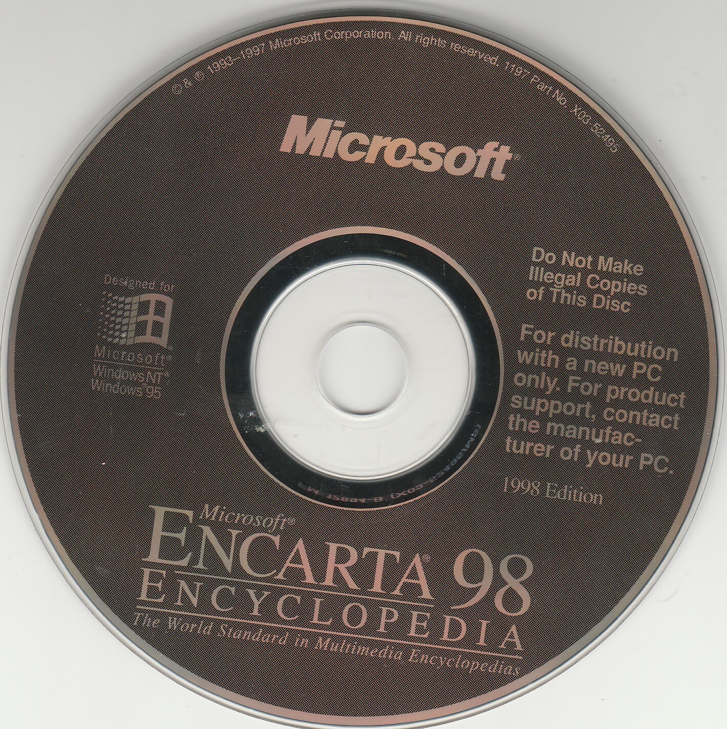 Microsoft Encarta 98 Encyclopedia  ~ CD-Rom for Windows NT / 95  ~ 1997 Item image 2