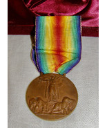 VINT. WW1 ITALIAN INTER ALLIED VICTORY BRONZE MEDAL- UNIQUE REVERSE BRON... - £27.87 GBP