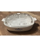 Corning Ware Vtg Blue Cornflower Square Casserole Dish w/Lid P-9-B. 9” - $24.61 CAD