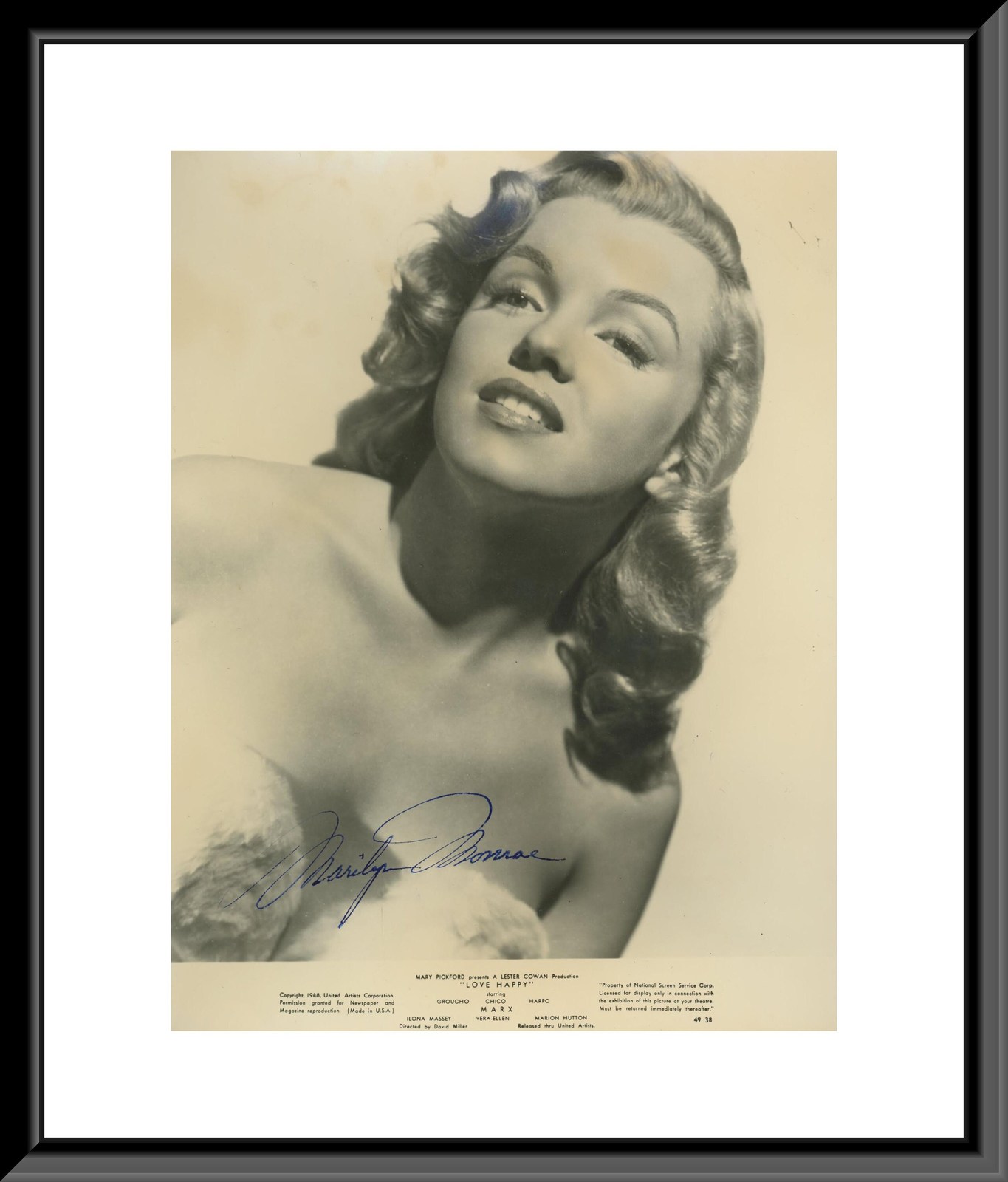 Marilyn Monroe Autographed Framed photo- REPRINT - $79.00
