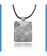 Montana Silversmiths Hidden Cross Floral with blue stone Necklace - £17.52 GBP
