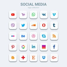 Social Media Logo Templates Bundle, Instagram Logo Svg, Digital Download, SVG fi - £1.10 GBP