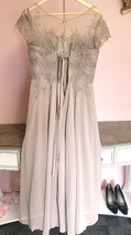 Women&#39;s Dress 10 Taupe Lace Mother Bride Wedding Corset Back Chiffon Tea... - $1,008.52 MXN