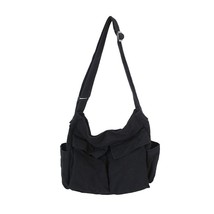 Women&#39;s Canvas Shoulder Bags Casual Shopping Bags Female Large Capacity Tote Lad - £36.51 GBP
