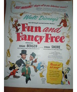 Walt Disney&#39;s Fun and Fancy Free Move With Edgar Bergen Print Magazine A... - $10.96 CAD