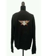 Mens Large Harley-Davidson Sweater, Black, Long Sleeves, Eagle Logo, 100... - £27.53 GBP