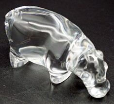Baccarat France Crystal Hippopotamus Hippo Sculpture Figurine Paperweight - £103.11 GBP