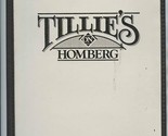 Tillie&#39;s of Homberg Menu Homberg Drive Knoxville Tennessee 1990&#39;s - £14.24 GBP