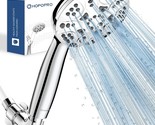 This Luxurious Polished Chrome Shower Head Set Has Six Modes Of High Pre... - $39.97