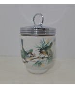 Vintage Royal Worcester Porcelain Egg Coddler Birds Screw on Lid England - $19.46 CAD