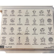 2003 Stampin Up! Small Talk Rubber Stamps Set Of 28 In Original Case - $19.20