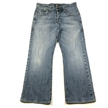 Rock &amp; Republic Jeans Womens 30 Medium Blue Wash Faded Thighs Button Crotch - £14.90 GBP