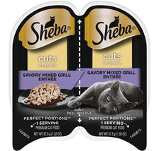 Sheba Perfect Portions Cuts in Gravy Wet Cat Food Savory Mixed Grill 24ea/2.6 oz - £51.38 GBP