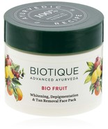Biotique Fruit Brightenin&amp;Depigmentation &amp; Tan Removal Face Pack, 75g, F... - $14.63 CAD