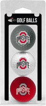 Ohio State Buckeyes NCAA Regulation Size Golf Balls 3 pk Durable Color Logo - £19.46 GBP