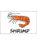Shrimp White 3X5 Feet Flag Shrimp Flag - $91.28 MXN