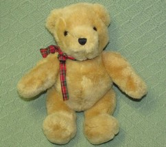 Princess Soft Toys Vintage Teddy Bear 11&quot; Jointed Plush Stuffed Animal Korea Tan - £10.57 GBP
