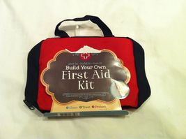 JOHNSON &amp; JOHNSON  BUILD YOUR OWN FIRST AID KIT BAG RED W/  BLACK SIDES - $7.19