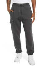 FRAME Men&#39;s Slim Fit Cotton Blend Cargo Joggers in Dark Gris Grey-Size Small - £60.74 GBP