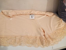 Mancyfit Pettipant Half Slip Bloomers  Leg Lace Pajama Pants BIEGE ~Size XXL - £15.84 GBP