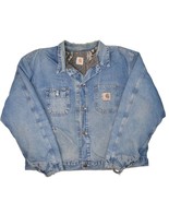 Vintage Carhartt Denim Jacket Mens 3XL Blanket Aztec Lined Trucker Distr... - £154.16 GBP