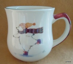 Pfaltzgraff Snow Bear Mug Skating Christmas 4.25 Heavy - £11.68 GBP
