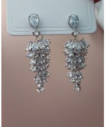 Triangular Crystal Chandelier Earrings - £11.44 GBP