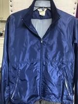 LL Bean Women’s Light Weight Blue Vented Windbreaker Jacket Size Medium - $952.98 MXN