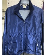 LL Bean Women’s Light Weight Blue Vented Windbreaker Jacket Size Medium - $40.10
